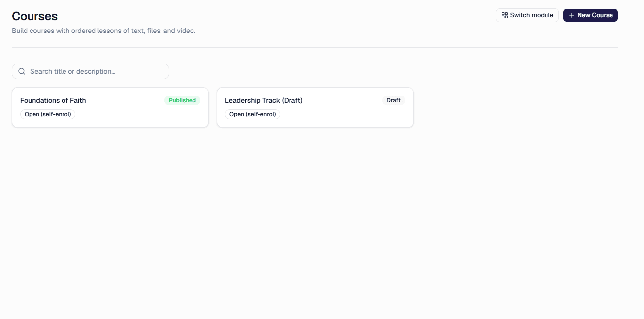 Equip course viewer on mobile